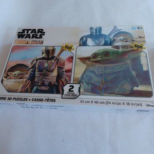 Star Wars Mandalorian 3D Puzzle, 2 Puzzles, 500 Pieces each